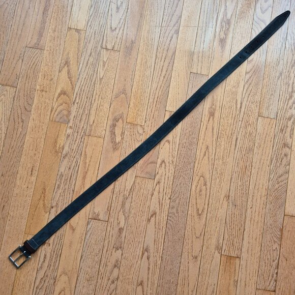 Johnston & Murphy Black Leather Suede Dress Belt Men's Size 36 - Picture 4 of 13